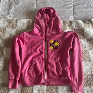 Girls vintage havana zip up hoodie